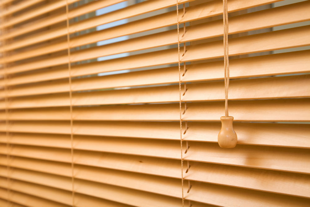Fitted Wooden window blinds for sale in Torbay, Devon. Wooden blinds are available in several different colours. Are wooden blinds are supplied and  fitted in and around the Torbay area.